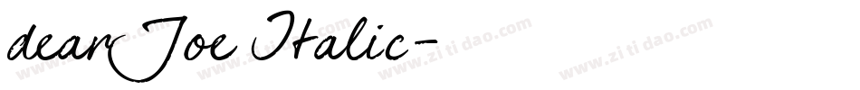 dearJoe Italic字体转换